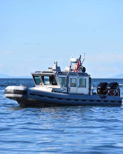 security boat in water
