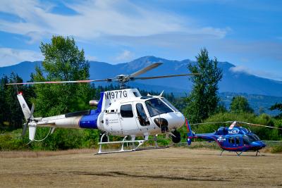 two helicopteres on field at 2025 Unity of Effort celebration
